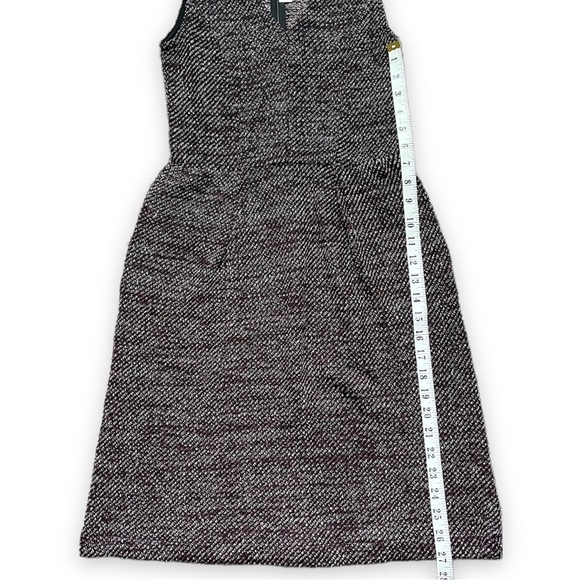 NWT Madewell Maroon Terrace Tweed Fit and Flare Sleeveless Dress sz S - Picture 11 of 14